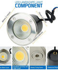 Must Have Low Voltage 12V 7W In Ground COB LED Landscape Lights 700 Lumens Each IP67 Waterproof Well Lights detail view