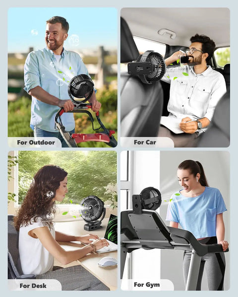 Rechargeable Clip On Mist Fan With Bright Led Light And Smooth Swivel For Golf Carts Strollers Rv Trips And Camping Chases The Sweat Keeps You Wicked Chill All Weekend Long Portable Spray Cooler Sweet Ride Gear positioned for outdoor, car, desk, and gym use.