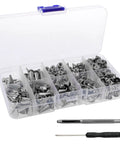 359 Piece Punk Spikes And Studs Kit In Zinc Alloy Silver Cone Spikes And Rivets Eight Sizes For DIY Leather Clothing Jackets Shoes Wallets And Decor Includes Punch And Screwdriver