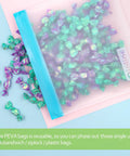 10 Pack Reusable Storage Bags BPA Free Freezer Bags Set with candy inside leakproof food grade PEVA for snacks and storage.