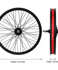 Heavy Duty 20 Inch Bike Wheel Set Front And Rear With 1.85 Inch Wide Double Wall Aluminum Rims, 12 Gauge 48 Spokes, Disc Brake MTB Wheelset