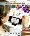 Woman using Beginner Friendly Embroidery Kit For Newbies With 99 Piece All In One Toolkit Linen Cloth Step By Step Video Instructions