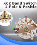 Rotary Band Switch 1 Pole 8 Position 1 Deck With 43mm Diameter And 44mm Height 6mm Rotating Dial 20mm Shank 0.3A At 220V Compact Multi Position Selector For Electronics Projects Tinker Friendly, 1P8T band switch