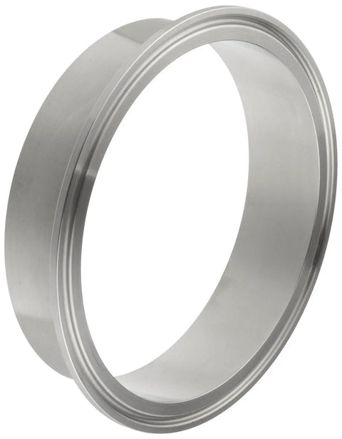 316L Stainless Steel Sanitary Fitting With Schedule 5 Long Weld Ferrule for 4 Inch Tube OD, 1.125 Inch Length, Food Grade Connector