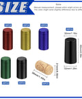 Sharp Pvc Heat Shrink Wine Bottle Capsule Kit Featuring Five Vibrant Seal Wraps And Thirty Quality Cork Stoppers For Flawless Finish And Badass Homemade Winemaking Vibes That Truly Shine, showcasing colorful capsules and corks.