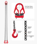 Heavy Duty Chain Sling 5/16 In By 10 Ft With Two Leg Grab Hooks, G80 Alloy Steel Lifting Sling, 7000 Lbs Capacity diagram