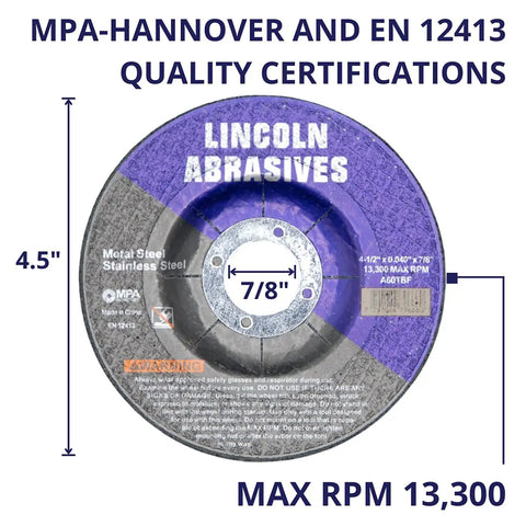 100 Pack 4.5 Inch Cut Off Wheels 7/8 Inch Arbor.040 Inch Thick Type 27 Aluminum Oxide Fiberglass Reinforced Metal Cutting Discs