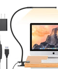 LED Desk Lamp With Clamp For Home Office 77 LEDs 3 Color Modes 10 Brightness Levels Flexible Gooseneck Clip On Reading Light for desk