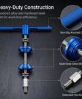 Bicycle Headset And Bottom Bracket Press Tool Set with ball bearing design, aluminum alloy build, and precision screw thread