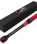 Half Inch Drive Click Torque Wrench For Bike Maintenance Dual Direction 10 To 170 Ft Lb And 13.6 To 230.5 Nm with red handle