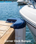 Dock Bumper Marine Dock Protector Built Tough Weather Resistant Design Easy Mount Installation Helps Reduce Surface Marks on Docks Piers and Boat Slips Brown Corner
