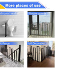 Slick Matte Black U Shaped Stair Handrails Set Of Two Built Tough For Indoor Outdoor Use Industrial Wrought Iron Wall Mount safety grab bar used as bathroom handrail.