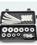 Heavy Duty 20-40mm Valve Seat Diamond Grinding Wheel Set With Angled Ruler And Clearance Gauge For Family Cars To Fix Minor Engine Glitches On The Fly, open case with metal tools