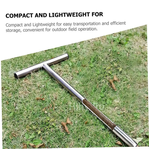Stainless Steel Soil Probe With T Handle Easy Core Sampler for Lawn And Garden Testing Grains on grass