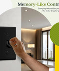 Smooth As Butter Toggle Dimmer Switch For Led And Incandescent Bulbs Single Pole Or Three Way Wiring Slick Black Plate with hand adjusting brightness.