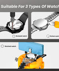 Watch Battery Replacement Kit With Case Back Opener, Five In One Screwdriver, pry tools for screwed, slotted, notched watches