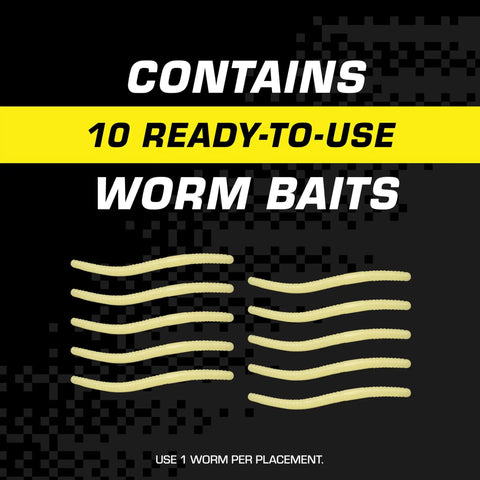 Mole Killer Worm Baits For Lawns And Yards, Mimics Mole Food To Kill With One Feeding, Simple Runway Setup, 10 Baits Included.