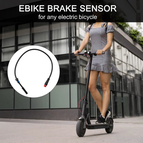 Electric Bike Brake Sensor Cut Off Power Kit With 2 Pin And 3 Pin Connectors 2A 2Y for Most E Bikes shown with city backdrop