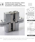 Stainless Steel Built Tough Heavy Duty Commercial Door Hinge Set With 180 Degree Concealed Hinge And Quiet Built In Sliding Bearings