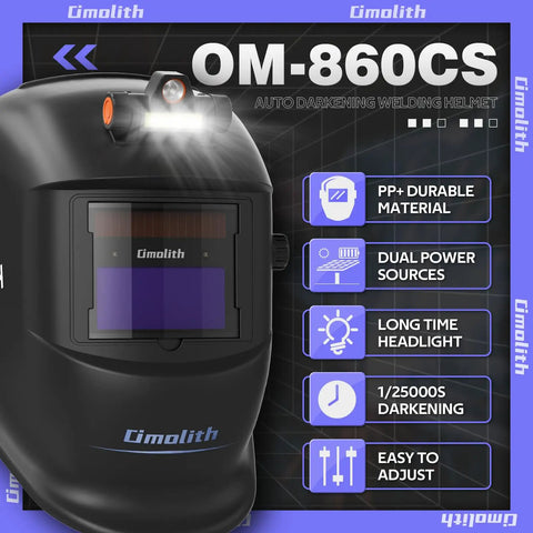 True Color Auto Darkening Welding Helmet Solar Powered With Wide Shade 4 To 13 For TIG MIG And Stick Weld Pro Grade