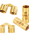 Set Of 6 8 Mm Hidden Brass Hinges For Cabinets And Jewelry Boxes With 180 Degree Opening Invisible Mount Gold Finish DIY Hardware For Small Boxes And Easy Craft Projects