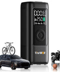 Portable Tire Inflator With 160 PSI Pressure Gauge Electric Air Pump For Car Motorcycle Bike And Balls, LED display.