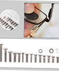 Assorted Eyeglass Repair Screws Kit For Sunglasses And Watches, Durable Metal Fasteners For Quick Repairs On The Go, Portable Set