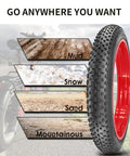 26x4.0 Inch Beefy Fat Bike Tire And Tube For Electric Bikes Foldable Replacement Tire All Terrain Mountain Snow Urban City Street Road Bicycle Anti Puncture Layer Durable Nylon And Rubber Construction for mud, snow, sand, and mountain use