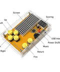 Hands On Soldering Game Kit With Five Retro Classics In An Acrylic Case, USB Cable And Battery Box, Big 12mm Buttons