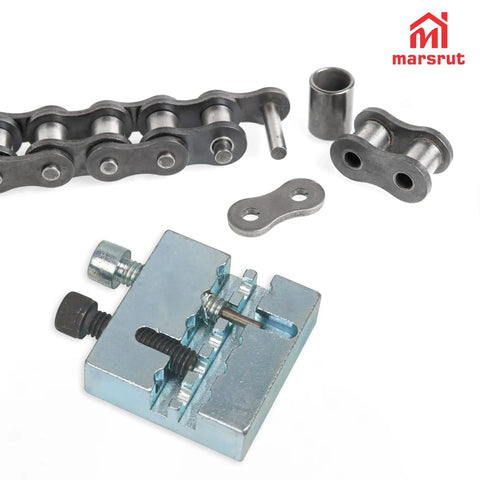 35 Chain Breaker Tool For Quick Pin Removal And Pressing, Pro Grade CNC Steel Construction, One Quarter Inch Wrench Compatible, Precision Racing Grooves