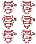 6 Pack 3/4 Inch Fire Sprinkler Head Cage Guards With Welded Steel Mesh And Red Powder Coating, industrial grade protection for fire heads.