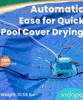 Half Horsepower Pool Cover Pump Automatic On Off Submersible Sump Pump For Inground And Above Ground Pools 2169 GPH With 25 Foot Power Cord