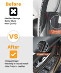 Comparison of BMW Interior Door Pull Handle Covers before and after install for BMW 3/4 Series 2012-2018 F30 F31 durability improvement
