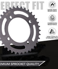 Stainless steel 420 35T sprocket for 50cc to 170cc mini bikes and ATVs, part of 420 Chain With 120 Links And 420 13T 35 Tooth Sprocket Set