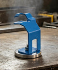 Heavy Duty Mig Torch Holder With Super Strong Magnetic Base For Secure Grip On Steel Surfaces Ultimate Workshop Stand close-up on workshop table