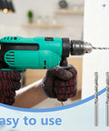 Cuthollow Professional Drywall Router Bits Set For Smooth Cuts And Perfect Edges On Plasterboard Projects To Make Your Renovation Work Super Easy And Totally Rad, with a power drill in use and router bits visible.