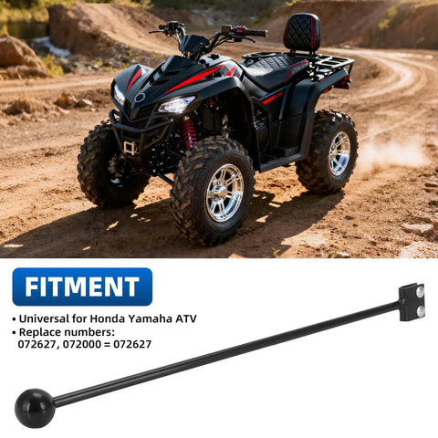 ATV with 19.5 Inch ATV Gear Shifter Lever For Honda And Yamaha Heavy Duty Extended Hand Control Gear Shift Extension Replaces OEM 072000 072627 Black