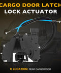 Rear Cargo Door Latch Lock Actuator With Cable for 2014 to 2018 RAM ProMaster 1500 2500 3500 Cargo Van Direct OEM Replacement