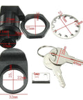 Push Button Latch 2 Pack With Key For Motorcycle And Boat Glove Box Durable Plastic Quick Release Lock with keys and components