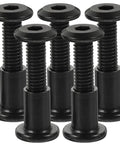 Badass Black Stainless Steel Binding Screws M6x25 Countersunk Barrel Nuts For Tough Leathercraft And Scrapbooking 5 Pack stacked view