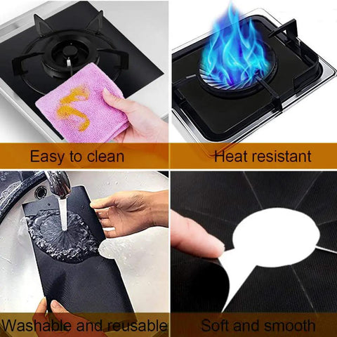 Functionality of 10 Pack Stove Burner Covers Double Thickness Reusable Non-Stick Heat-Resistant Gas Range Protectors Up To 500F