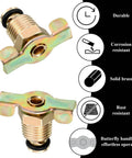 Three Pack Brass Air Compressor Drain Valve With Wing Nut Handle One Quarter Inch NPT Inlet Tank Drain Cock