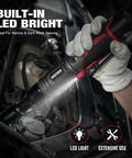 Cordless Three Eighths Inch Ratchet Wrench Set With Extended Head For Tight Spots, Sixty Foot Pounds Of Torque