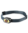 Mycro 500 Plus Rechargeable Headlamp With 500 Lumens, Seven Light Modes, Water Resistant, Detachable Hat Clip shown on head strap