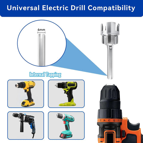 1/2 3/4 1 Inch Pvc Pipe Threader Kit Two Piece Plastic Pipe Threading Tool With Electric Drill Compatible alloy steel construction with drill compatibility