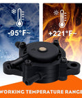 Kohler Compatible Fuel Pump For 17HP To 25HP Small Engines And Lawn Mowers with working temperature range from -95°F to +221°F.
