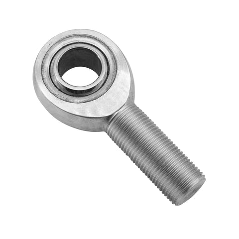 Rugged 7/8 Inch Bore Spherical Rod End With 7/8-14 Right Hand Thread And Teflon Liner, Chromoly Heim Joint, Male JMX14T-770 RH, Precision Machined Rod End Built For High Load, 4.38 Inch Overall Length, 2.00 Inch Thread Length, angled view