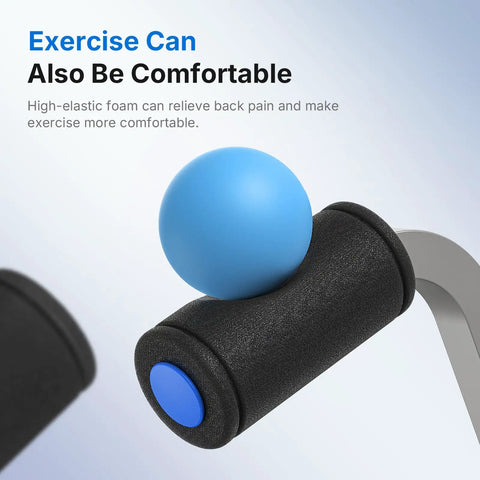 Heavy Duty Ab Machine Featuring Three Adjustable Resistance Settings Sculpt Your Core Get Shredded And Crush Sit Ups Crunches For Your Ultimate At Home Gym Grind Vibe with blue foam ball and grips.