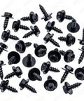 Boss 30 Piece Bumper Cover Bolt Kit For Toyota And Lexus Models 90159-60498 RAV4 Avalon Camry Highlander Prius ES300h GS350 Black E Coat Hex Head Screws For Mud Guard Splash Shield shown.