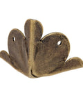 Solid Antique Bronze Corner Protectors, 12 Piece Heavy Duty Furniture Edge Guards detailed view of single bracket design.